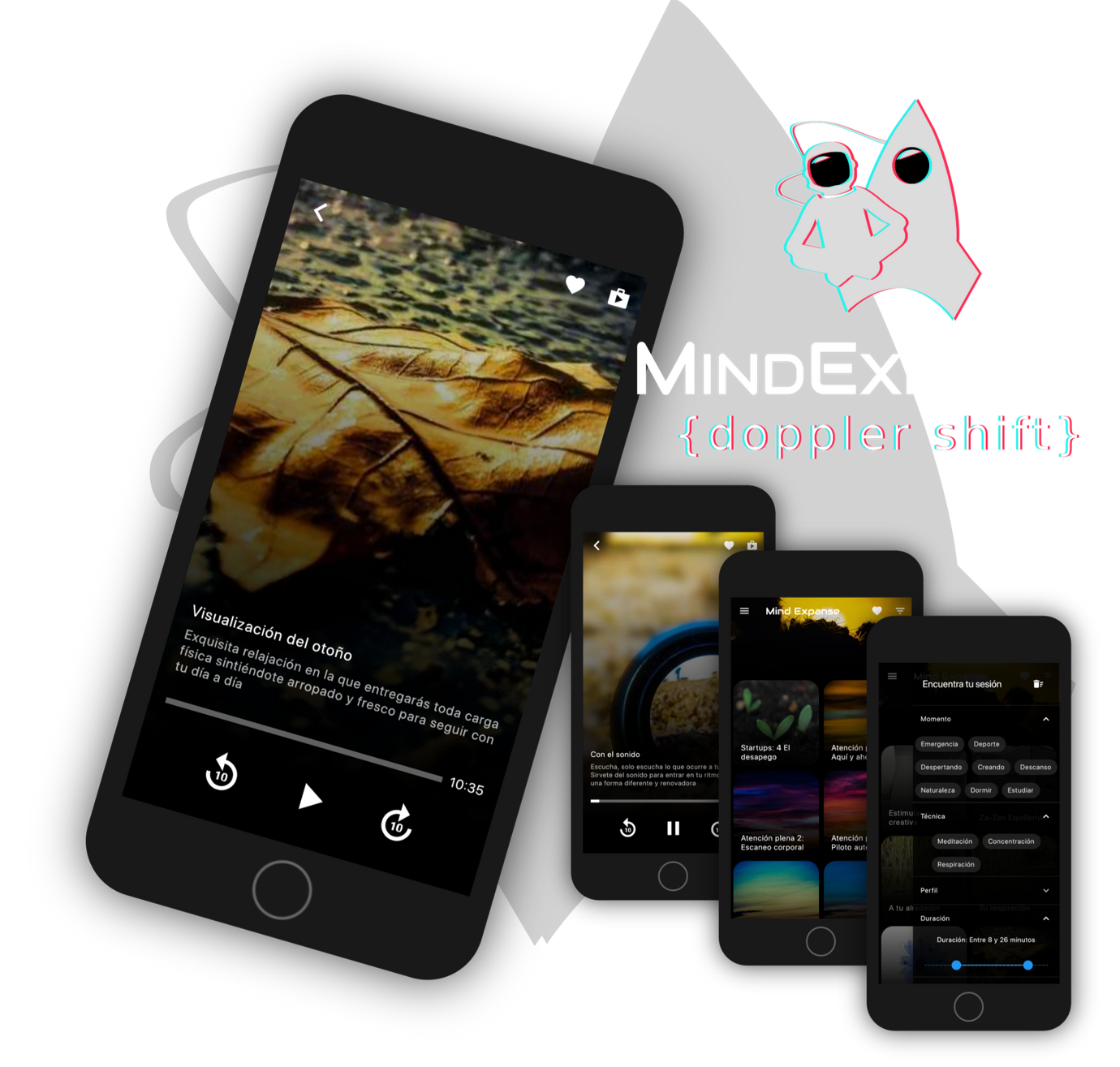 Mind Expanse Logo y Pantallas de la App